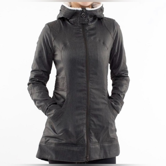 Lululemon Athletica Gray Ski Jacket with Hood Sz M - Picture 7 of 12